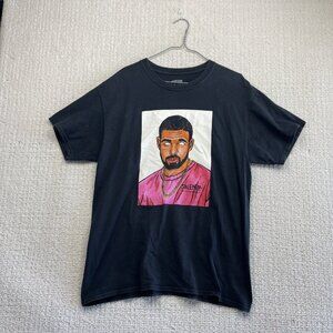 Y2K Salem7 x Drake Cartoon Graphic Tee Grunge Black Men Sz L USA Made Hip Hop
